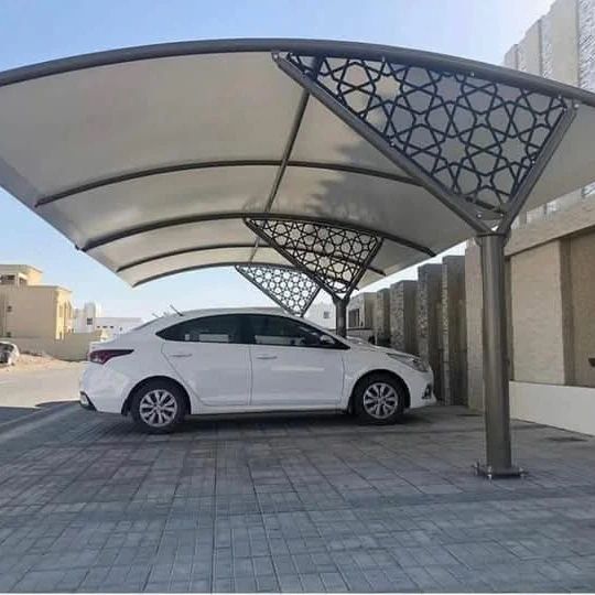 Modern Steel Car Parking Shade | Elegant Metal Carport Canopy Design